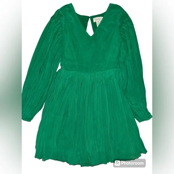 jessica simpson green dress Designer Handmade Green Christmas Tree Dog Dress | Poshdoglife.com main image 1